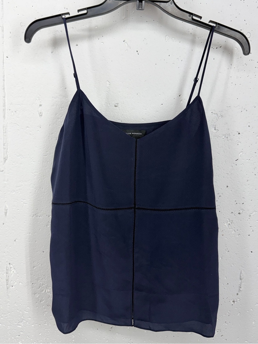 Club Monaco Women’s Medium Navy Blue Silk Lined Cami Camisole